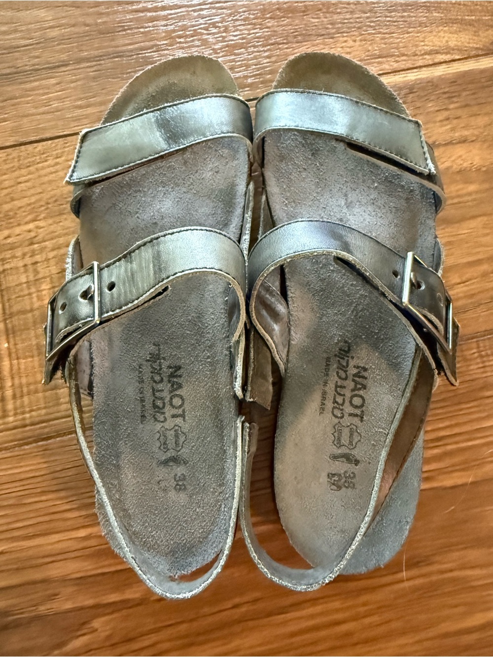 Naot  Gray Double-Strap Adjustable Sandals - Women